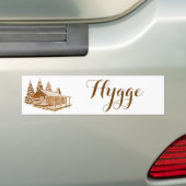 Cozy Log Cabin - Hygge of je eigen tekst Bumpersticker (Op auto)