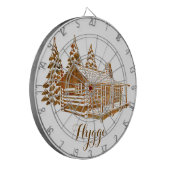 Cozy Log Cabin - Hygge of je eigen tekst Dartbord (Voorkant Links)