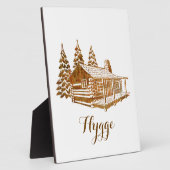 Cozy Log Cabin - Hygge of je eigen tekst Fotoplaat (Zijkant)