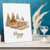 Cozy Log Cabin - Hygge of je eigen tekst Fotoplaat (Zijkant)