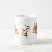 Cozy Log Cabin - Hygge of je eigen tekst Koffiemok (Center)