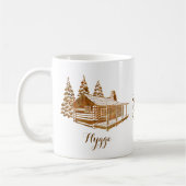 Cozy Log Cabin - Hygge of je eigen tekst Koffiemok (Links)