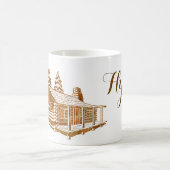 Cozy Log Cabin - Hygge of je eigen tekst Koffiemok (Center)