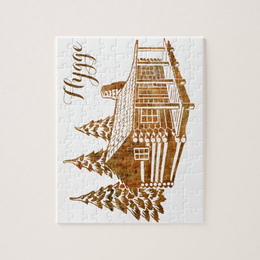 Cozy Log Cabin - Hygge of je eigen tekst Legpuzzel (Verticaal)