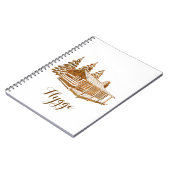 Cozy Log Cabin - Hygge of je eigen tekst Notitieboek (Linkerzijde)