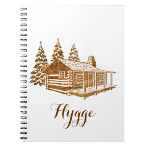 Cozy Log Cabin - Hygge of je eigen tekst Notitieboek