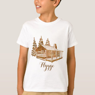 Cozy Log Cabin - Hygge of je eigen tekst T-shirt
