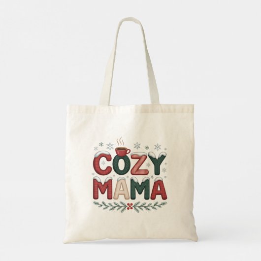 Cozy Mama Christmas Tote Bag (Achterkant)
