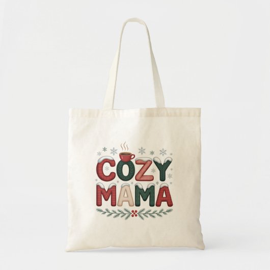 Cozy Mama Christmas Tote Bag (Voorkant)
