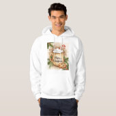 Cozy merry C\hristmas holly cookie warm festive Hoodie (Voorkant volledig)