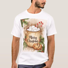 Cozy merry Christmas holly cookie cute festive T-shirt