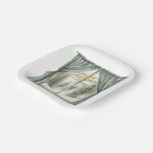 Cozy Merry Christmas Paper Plate  Winter Window Papieren Bordje (Gebogen)