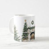 Cozy Merry Christmas Paper Plate with Winter Koffiemok (Voorkant links)