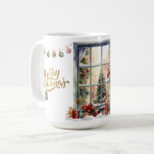 Cozy Merry Christmas Paper Plate with Winter Koffiemok (Voorkant links)