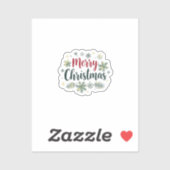 Cozy Merry Christmas Winter Wonderland Design Sticker (Vel)