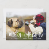 Cozy Merry kerstfeestay Fotokaart Feestdagenkaart (Voorkant)