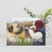 Cozy Merry kerstfeestay Fotokaart Feestdagenkaart (Staand voorkant)