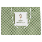 Cozy Minimal Christmas Gift Bag Scandinavian Style Groot Cadeauzakje (Voorkant)