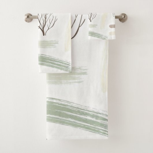 Cozy  Minimal Winter Aesthetic Pattern   Bad Handdoek (Insitu)