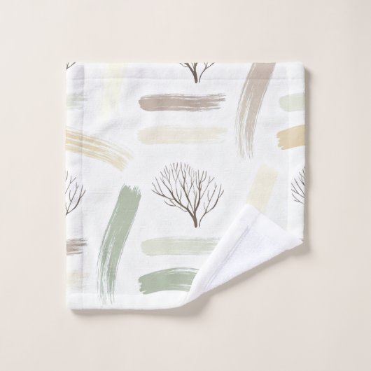 Cozy  Minimal Winter Aesthetic Pattern   Bad Handdoek (Wasdoekje)