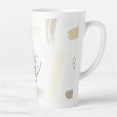 Cozy  Minimal Winter Aesthetic Pattern   Latte Mok (Rechts)