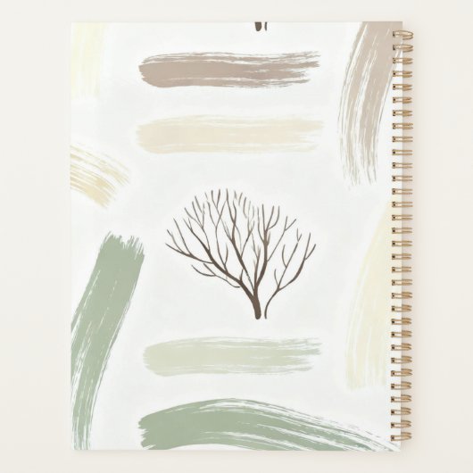 Cozy  Minimal Winter Aesthetic Pattern   Planner (Achterkant)