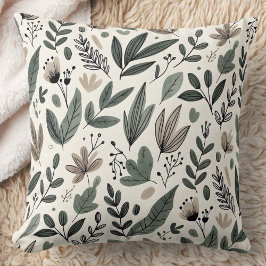Cozy Minimalist Botanical Leaf Pattern Kussen