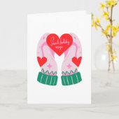 Cozy Mittens with Heart Kaart (Gele Bloem)