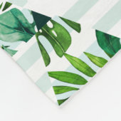 Cozy Modern Mint Green Tropical Triangles Patroon Fleece Deken (Hoek)