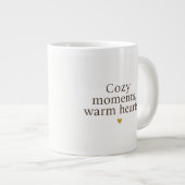 Cozy Moments, Warm Hearts | Minimalist Christmas Grote Koffiekop (Voorkant rechts)