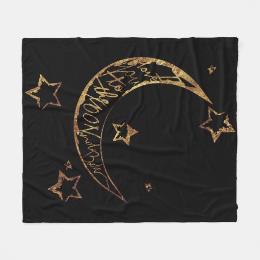 Cozy Moon n' Back Fleece Deken (Voorkant (Horizontaal))