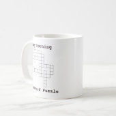"Cozy Morning" Coffee Crossword Puzzle Koffiemok (Voorkant links)