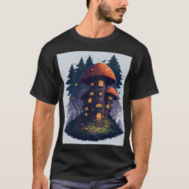 Cozy Mushroom Cottage in a Magical Forest   T-shirt