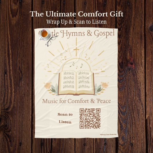 Cozy Music Therapy QR Code Deken - Klassieke Gezan