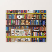 Cozy Mysteries Bookshelf, Colorful Clusters Legpuzzel (Horizontaal)