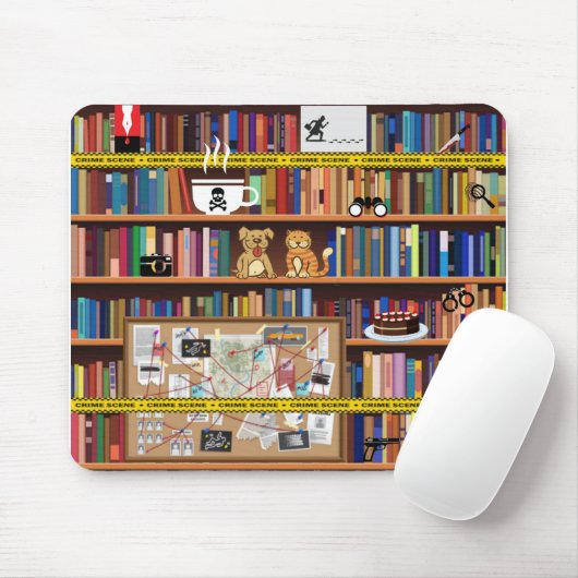 Cozy Mysteries Bookshelf Muismat (Met muis)