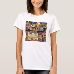 Cozy Mysteries Bookshelf T-shirt
