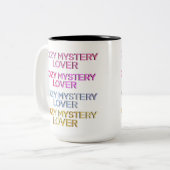 Cozy Mystery Reader Tweekleurige Koffiemok (Voorkant links)