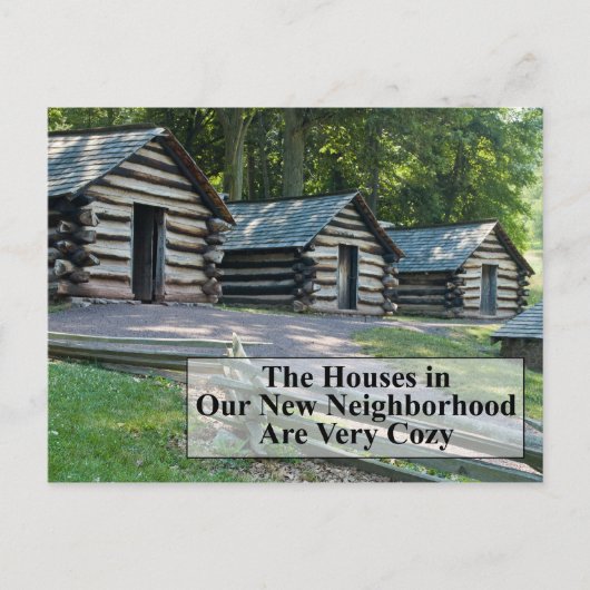 Cozy Nabuurschap - Grappig verandering van adres Aankondigingskaart (Voorkant)