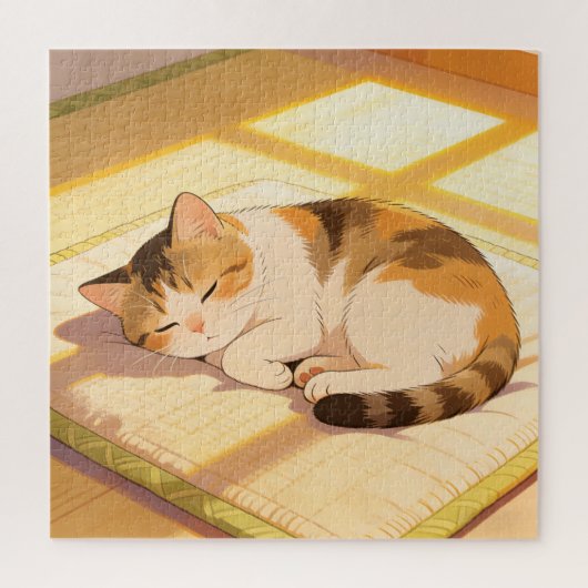 Cozy Napping Cat Puzzle Legpuzzel (Verticaal)