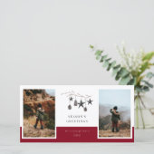 Cozy Natuur 2 Foto Family Holiday Kaart (Staand voorkant)