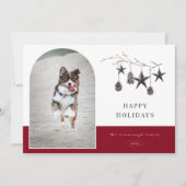 Cozy Natuur Arch Lijst Foto Holiday Kaart (Voorkant)