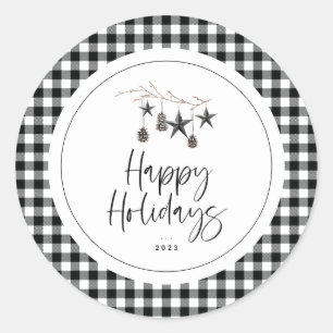 Cozy Natuur Holiday Ronde Sticker
