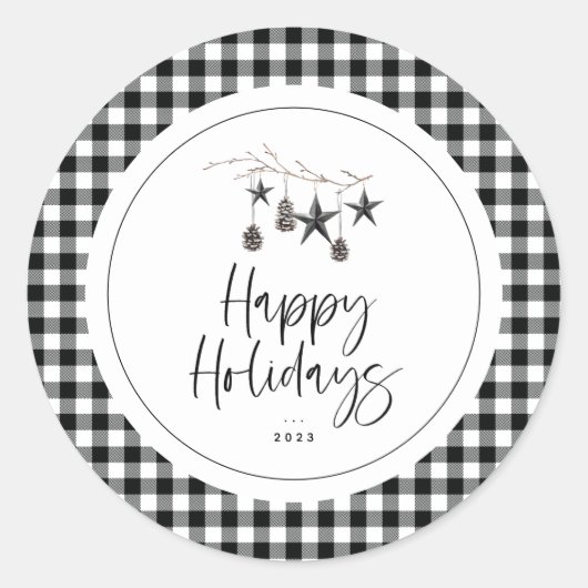 Cozy Natuur Holiday Ronde Sticker (Voorkant)