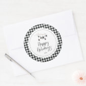 Cozy Natuur Holiday Ronde Sticker (Envelop)