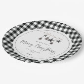 Cozy Natuur Kerstfeest Papieren Bordje (Gekanteld)