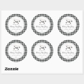 Cozy Natuur Kerstmis Ronde Sticker (Vel)