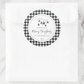 Cozy Natuur Kerstmis Ronde Sticker (Tas)