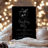 Cozy Natuur Wreath Black Kerstparty Kaart