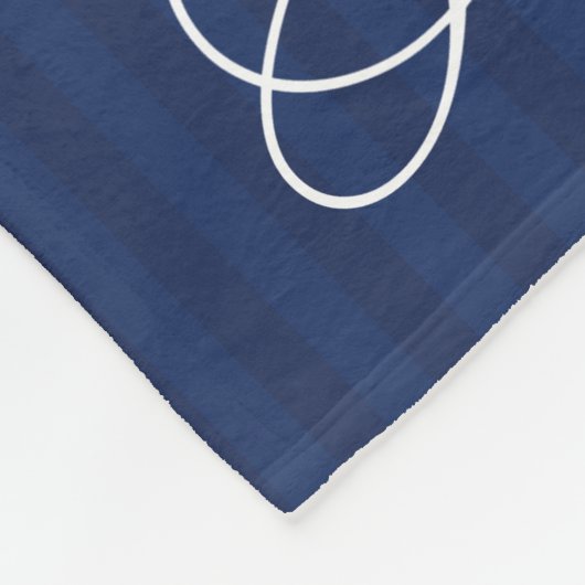 Cozy Nautical Yellow Blue Anchor Custom Text Fleece Deken (Hoek)